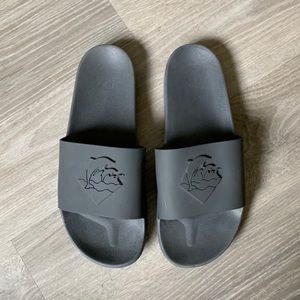 Men slides flip flops size 13 PINK DOLPHIN